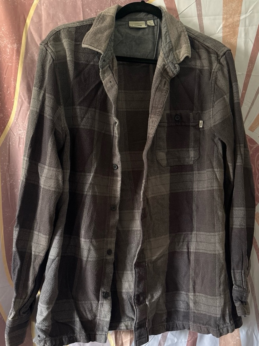 Vans Men's Brown & Gray Plaid Shirt Jacket